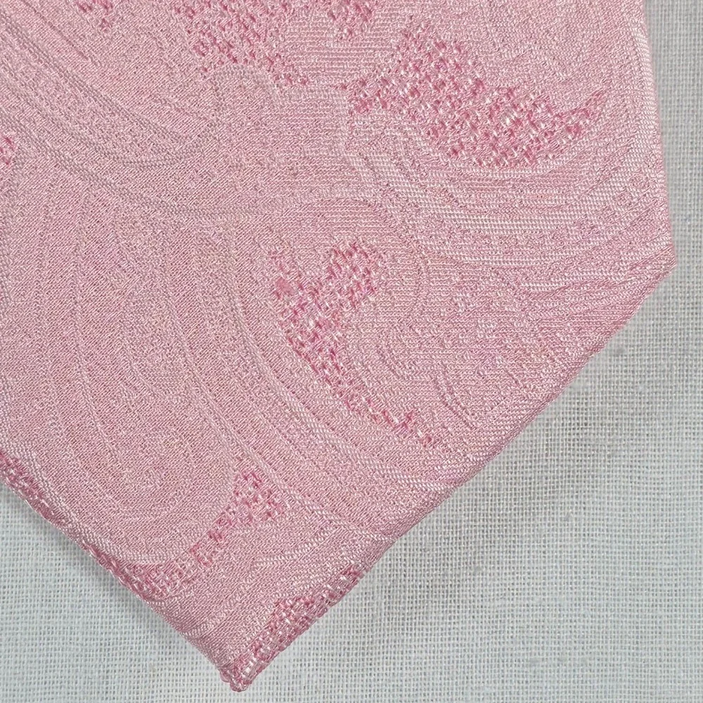 Michael Kors Tie Mens One Size Pink Farington Paisley Silk Blend Necktie NWT